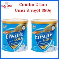 [Date 7.2026] Combo 2 Lon Sữa Bột Ensure Gold Hương Vani Ít Ngọt Lon 380g