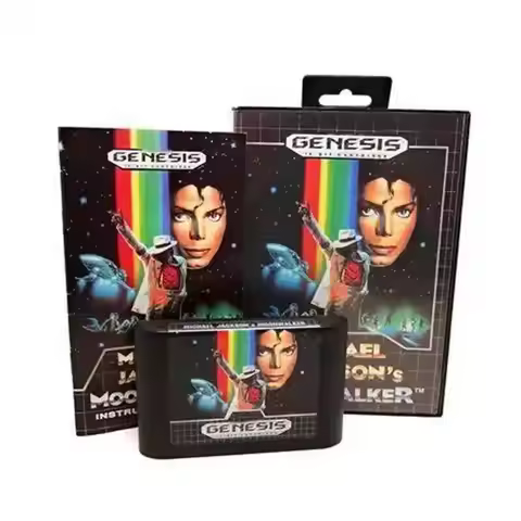 Hot Sale Michael Jackson's Moonwalker With US Box And Manual Book 16Bit MD Game Card For Sega MegaDr