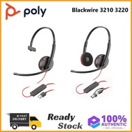 Original Plantronics Blackwire 3210 3220 Wired Headphone Headset with Boom Mic