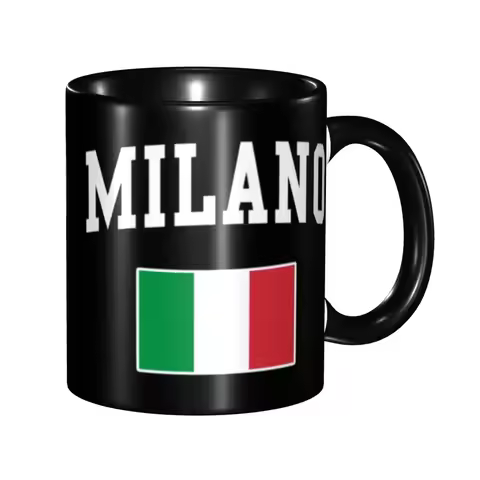 Milano Milan Italy Italiano Italia Italian Flag Coffee Mugs DIY Custom Ceramic Mug Cup Creative Gift
