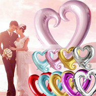 1pcs 18inch Hook Heart Foil Balloons Wedding Decoration Hollow Heart Helium Ballon Valentine's Day Decor Birthday Party Globos