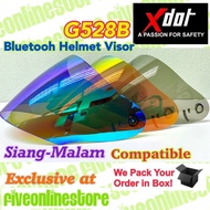 XDot G528B G528C Bluetooh Open Face Helmet Visor Ready Stock G528