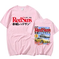 S-5XL Ready stock Anime Initial D Drift Akagi RedSuns AE86 T Shirt Takumi Fujiwara R34 Skyline GTR J
