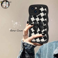 IP Redmi Note 12 10 9 Pro 9T 9A K50 K30 Ultra K40 Pro K40 Phone Case 3D Stereo Houndstooth Bowknot B