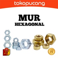 Hexagon NUT M3/M4/M5/M6/M8 White Galvanized YELLOW Bolt NUT HEX NUT Thread Screw Bolt and Nut