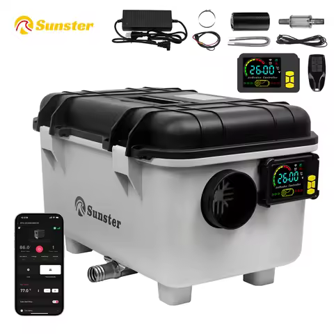 8KW Toolbox 12V&24V 110-240V Diesel Air Heater with Bluetooth APP Parking Heater With Heating&Ventil