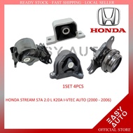 HONDA STREAM S7A 2.0 L K20A I-VTEC AUTO (2000 - 2006) - ENGINE MOUNTING 1SET 4PCS