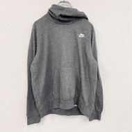 NIKE 運動衫/連帽衫，高領，Swoosh 標誌，灰色，L 碼，古著。