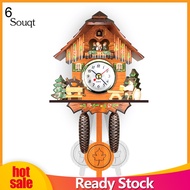 Antique Wooden Hanging Cuckoo Wall Time Alarm Clock Home Living Room Decoration