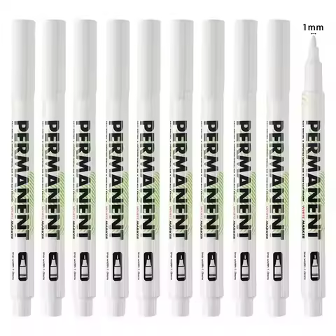 White Marker Oily Fine Tip Courier Waterproof Non-Fading Advertising Greeting Card Tire Glass Highli