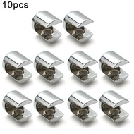 Glass Shelf Clamp 10 PCS Adjustable Metal Glass Clip Wall Mount Shelf Support