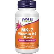 (fdhjgjyEEEE) NOW s plements MK-7 Vitamin K-2 100 mcg Cardiovascular port* ports Bone Health* 120 Ve