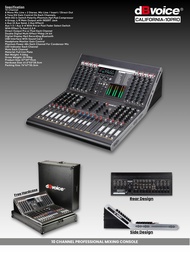 CALIFORNIA-10PRO MIXER 10 CHANNEL DBVOICE ORIGINAL / MIXER 10 CHANNEL / CALIFORNIA10PRO DBVOICE / CA