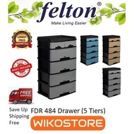 Hot Sales 🔥🔥🔥 [Wikostore]  Felton FDR484 Durable Drawer 5 Tiers (20"W x 16"D x 40"H)