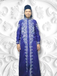 Jubah gamis elbani bordir SHIMAR jubah luaran full bordir depan belakang tangan panjang pria dewasa 
