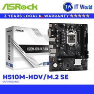AsRock Motherboard H510M-HDV/M.2 SE | LGA1200 | DDR4 | PCIe 4.0 | M.2 | HDMI/DVI-D | Micro ATX | itw