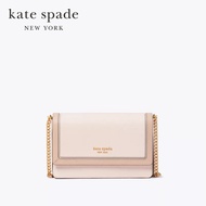 Kate Spade New York กระเป๋าสะพายข้างรุ่น Morgan Colorblocked Flap Chain Wallet K8963 650 สีชมพู
