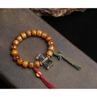 Tibetan Return-Barrel Bead Bracelet, Old Silver Inlaid Lapis Lazuli, Fine Polishing Moisturizer, Exc