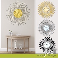 Jam Hiasan Jam Dinding Matahari Wall Clock Metal Clock Decor Exclusive Design 33cm 50cm 60cm 挂钟