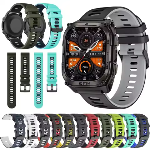 Sports Rubber Strap for KOSPET Tank M4 T4 Swim Silicone Soft Watchband 20mm 22mm for Huawei Watch GT