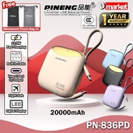 【3C Certified】Pineng PN-836 20000mAh Powerbank 22.5W Fast Charging Power Bank Original Pineng PowerB