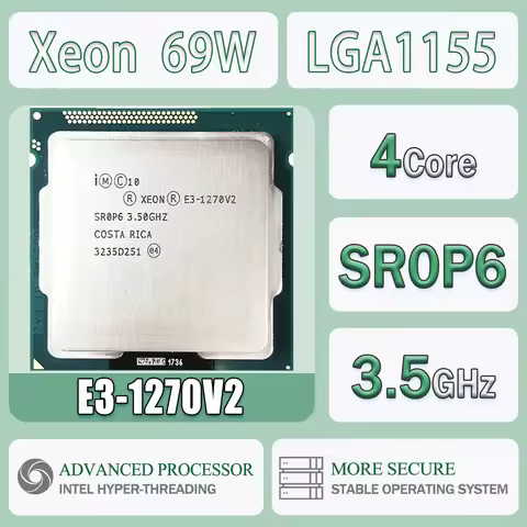 Intel Xeon E3-1270V2 3.5GHz Quad-Core 69W E3 1270 V2 Computer CPU Processor Server E3 1270V2 Package