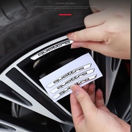 Audi Quattro Aluminum Steel Rim Decorative Wheel Hub Stickers Car Exterior Accessories for Audi A4L A3 A5 A6L Q2L Q3 Q5 Q7