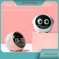 Cute emoji Alarm clock, cute expression, night light, Alarm clock, gift for girlfriend, cute childre