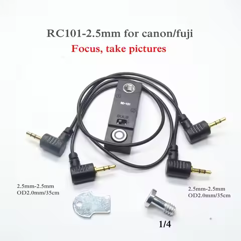 RC101-E3 For Canon one tow two Synchronized Shutter Release Cable 80d 800d 90d r6 r8 r10 77d 200dii 