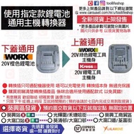 🈹️清倉執笠庫存處理價🛍️ 使用WORX威克士20V 橙色鋰電池 [通用 WORX威克士 20V綠色鋰電工具 或 KRESS卡勝 20V鋰電工具 帶USB插口] - 鋰電池專用轉換插Adapter [