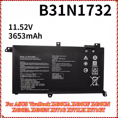 B31N1732 Laptop Battery For ASUS VivoBook X430UA X430UF X430UN X430FA X430FN X571G X571LH X571GT