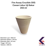 Fire Assay Crucible 30G / Cawan Lebur Uji Emas & Logam Mulia 250 ml