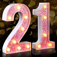 21st Decorative LED Light Up Numbers 21st Marquee Light Up Numbers Sign Birthday Table Decoration Gl