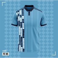 Baju Polo Lelaki Jersey Futsal Bolasepak Jurulatih Guru PJ Design Terbaru Kolar Short Sleeve Unisex