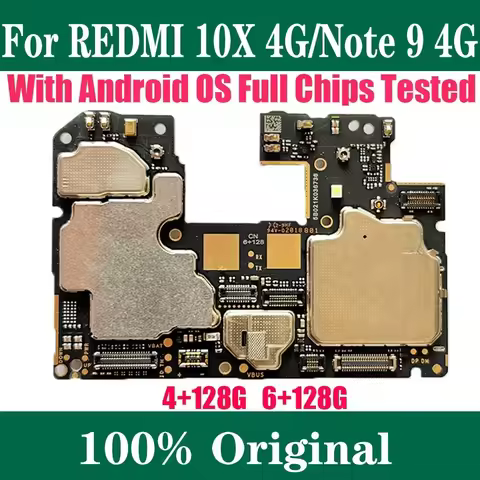 Motherboard For XiaoMi 10X 4G/Note9 4G Logic Board Original Global Version 4+128G 6+128G Work Well U