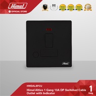 Himel Altivo 1 Gang 13A DP Cable Outlet Switch with Indicator & Fuse - Black