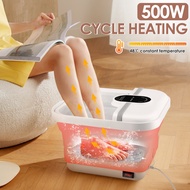 Foot Spa Massager with Adjustable Heat Infrared Bubble Foldable Foot Bath with 8 Soothing Shiatsu Ma