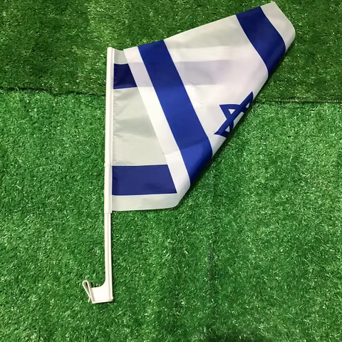 SKY FLAG Israel car flag 30x45cm Israel Car window flying flags ISR National Flag with plastic flagp