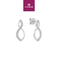 HABIB Diamond Earrings in 375/9K White Gold 457930625