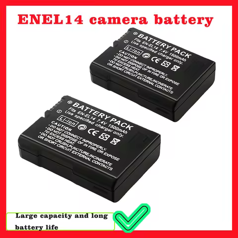 1500mah EN-EL14a EL14 CAMERA BATTERY EN-EL14 For Nikon P7000 P7100 P7800 P7700 D3100 D3200 D3300 D34