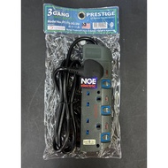 Switch| PRESTIGE TRAILING SOCKET 3 GANG/4 GANG/5 GANG (BLACK/WHITE) (SIRIM) (2 Year Warranty)