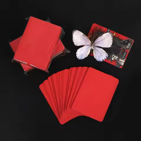 50 Pcs/set Red Watercolor Paper ATC Card Creative DIY Journal Material Collage Scrapbook Student Sup