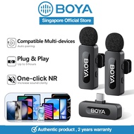 BOYA BY-V10/V20 Wireless microphone  iphone 15/16 Type-C Lavalier mic Android Noise Cancellation Cli
