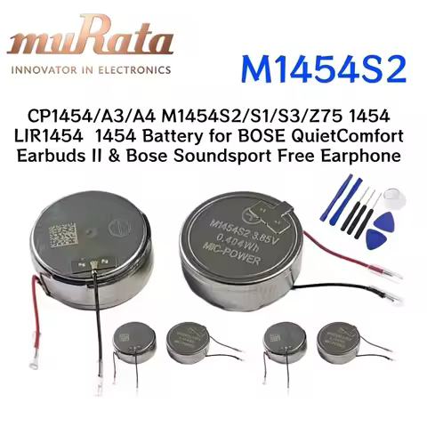2-100PCS CP1454/A3/A4 M1454S2/S1/S3/Z75 1454 LIR1454 1454 Batteryfor BOSE QuietComfort Earbuds II& B