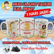 Happy BIRTHDAY / PRINTING CUSTOM HAPPY BIRTHDAY MUG / BIRTHDAY GLASS SOUVENIR / BIRTHDAY GIFT giraff