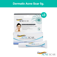 [เฉพาะแพ็คคู่ แถม  Puffy Bag Green] Dermatix Acne Scar เดอร์มาติกซ์แอคเน่สการ์ เจลลดรอยแผลจากสิว ขนา
