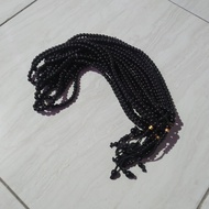 Tasbih Batu Akik Yaman Wulung Hitam Bonus Gelang