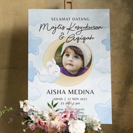 Welcome Board Murah Size A1 | A2 Aqiqah Hari Lahir Perkahwinan