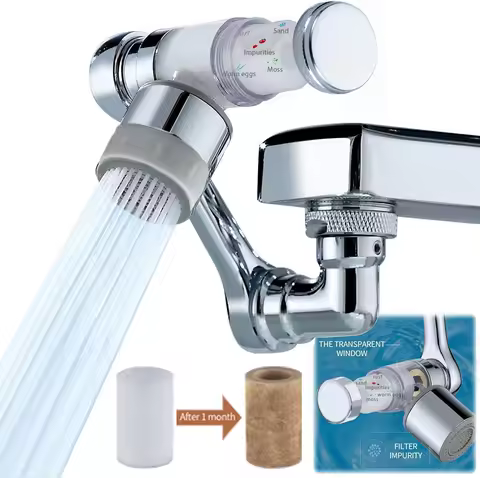 VIP Link Universal 1080° Rotation Faucet Extender with Filter Tap Aerator 2 Modes Splash Filter Fauc