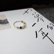 ll 如夢的一年 ll 葡萄石 淡水珍珠 鳳凰石 水晶戒指 RG-00009